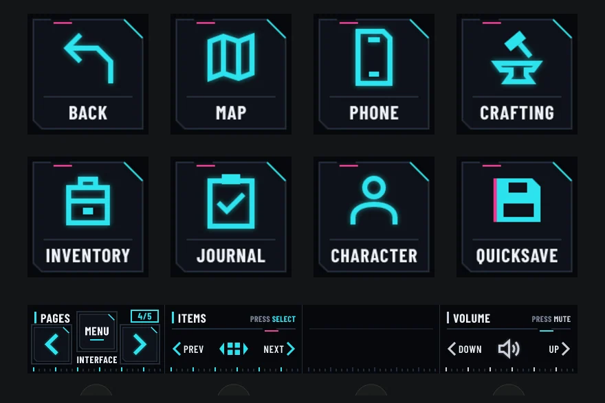The Interface page on Stream Deck +: eight keys and the touch strip.