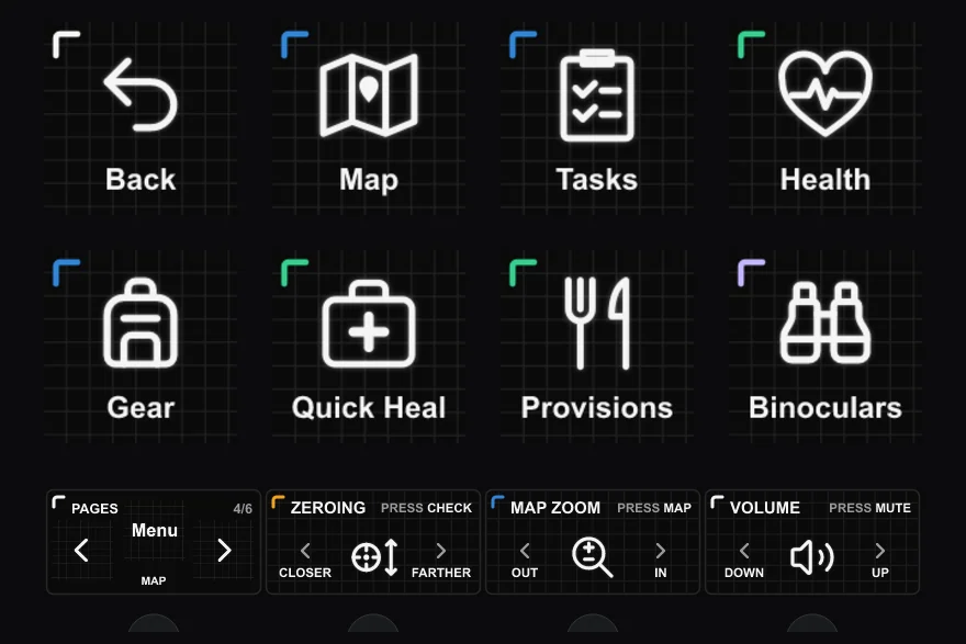 The Map page on Stream Deck +: eight keys and the touch strip.