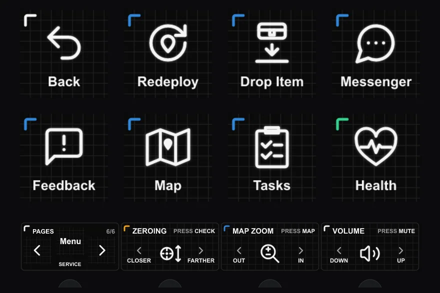 The Service page on Stream Deck +: eight keys and the touch strip.