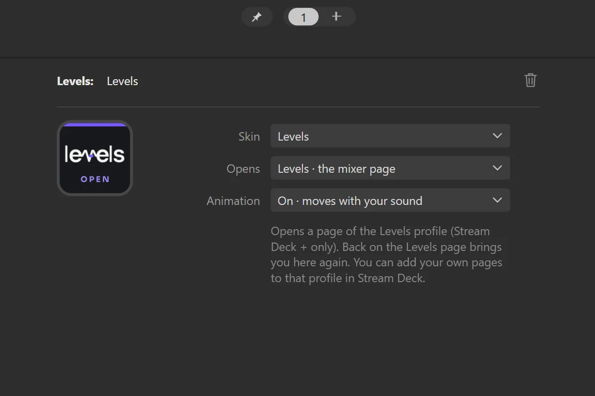 A Levels key on your own page: Opens picks the page it opens.