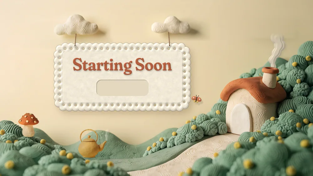 Cottagecore Starting Soon scene