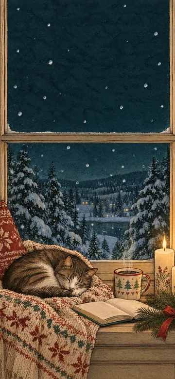 Cozy Christmas Cranberry Lock Screen wallpaper