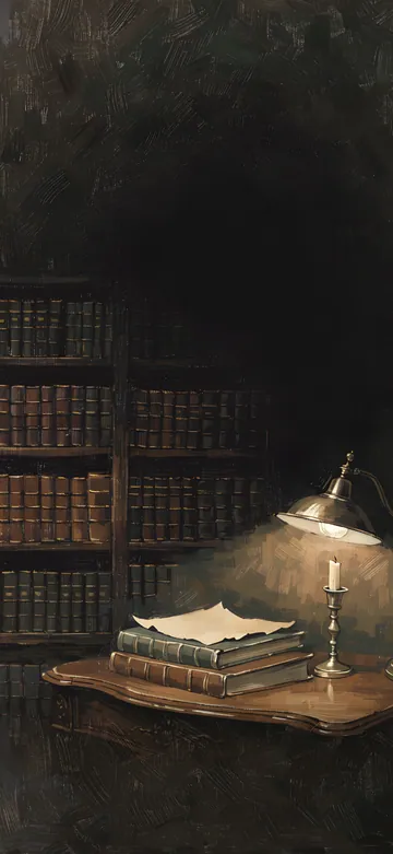 Dark Academia Library Lock wallpaper