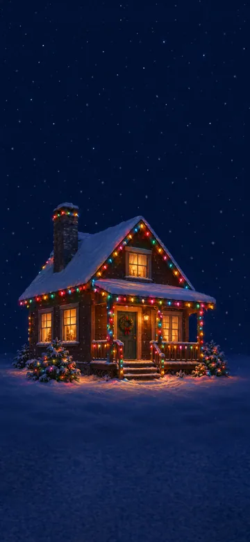 Lit House Midnight Home Screen wallpaper