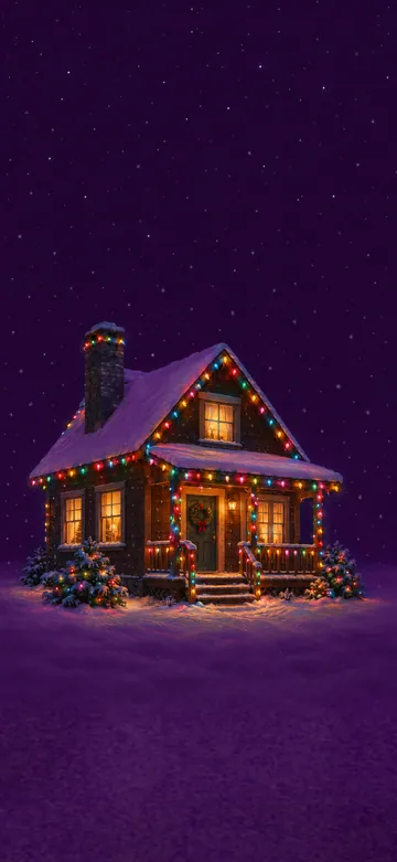 Lit House Plum Home Screen wallpaper