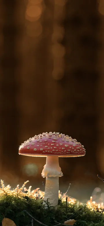 Mushroom Moss Home Screen wallpaper