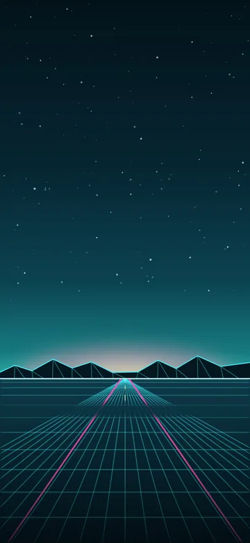 Neon Horizon Miami Home Screen wallpaper