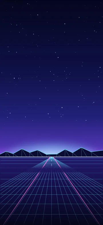 Neon Horizon Vapor Home Screen wallpaper