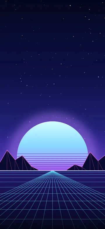 Neon Horizon Vapor Lock Screen wallpaper