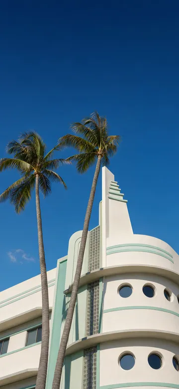 Neon Palms Ocean Drive Morning Lock Screen wallpaper