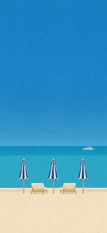 Riviera Day Parasols Home Screen wallpaper