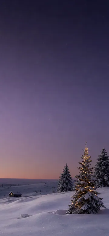 Snowy Dawn Home Screen wallpaper