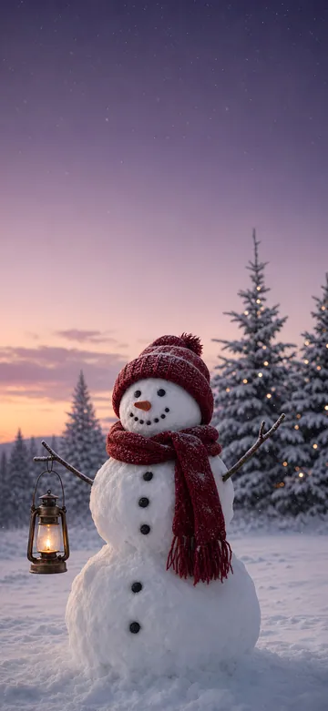 Snowy Dawn Lock Screen wallpaper