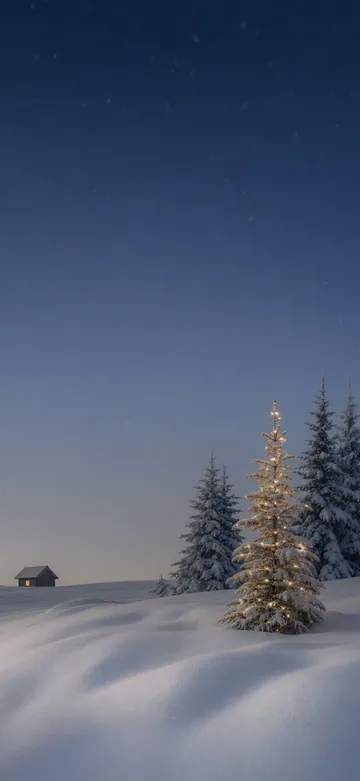 Snowy Twilight Home Screen wallpaper