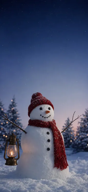 Snowy Twilight Lock Screen wallpaper